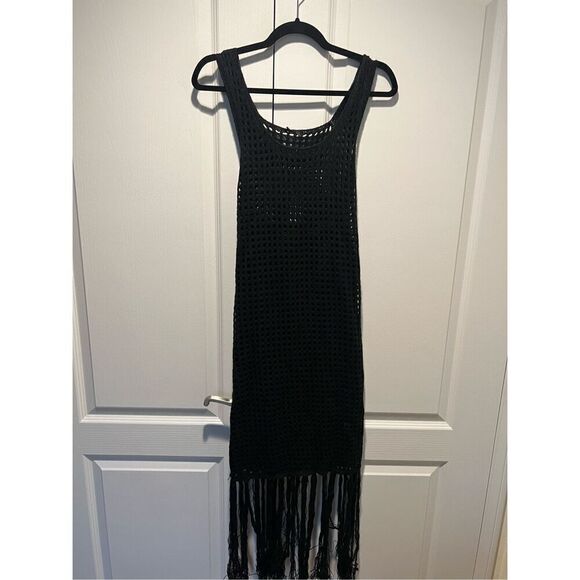Forever 21 Crochet Sweater-Knit Fringe Dress size S NWOT - Picture 4 of 5